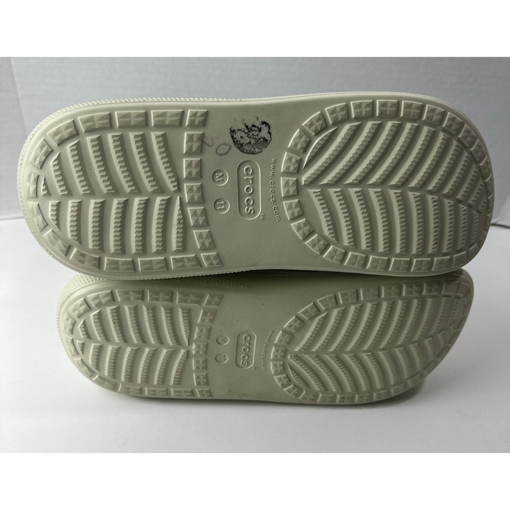 CROCS Classic Crush Rain Boots BONE Cream Mens Size 11 Waterproof Platform Shoes - Picture 5 of 13